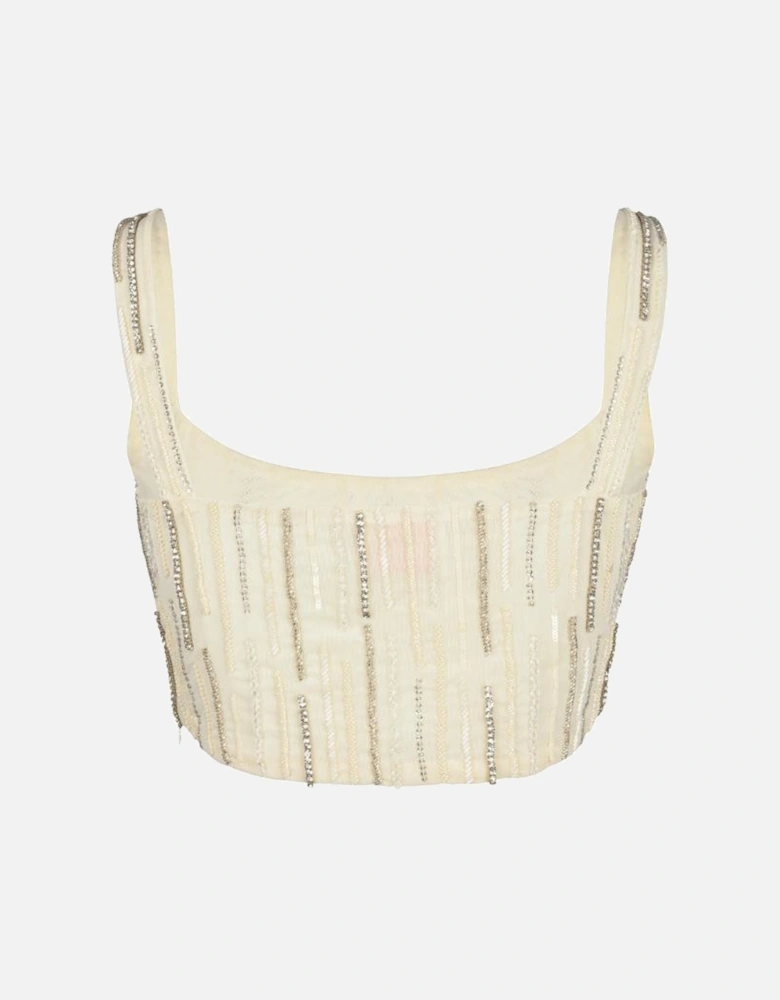 Aphrodite's White Beaded Co-ord Top – Daphne x Oceanus