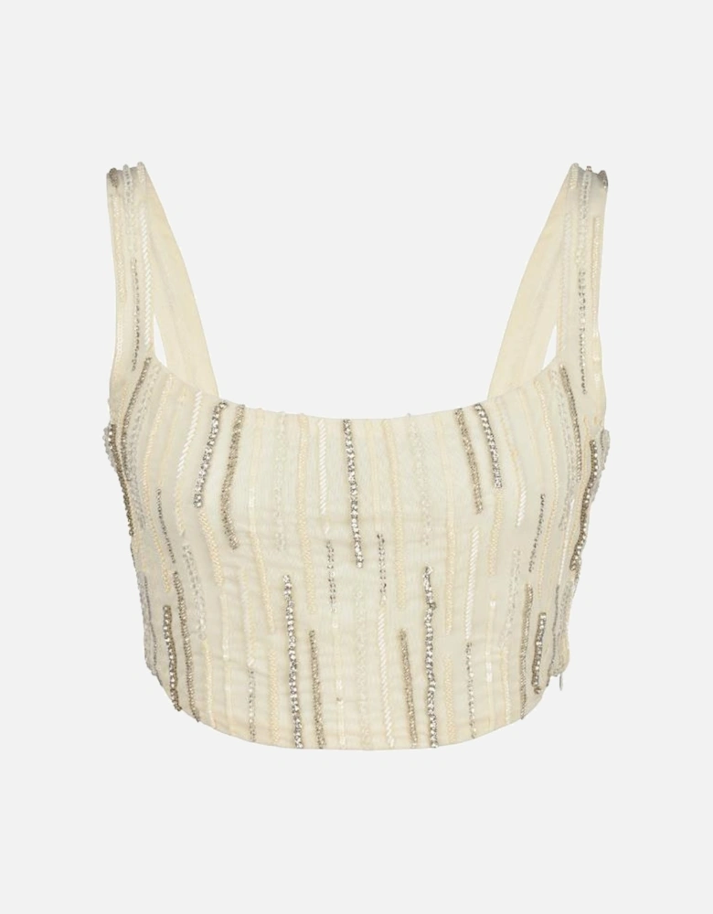 Aphrodite's White Beaded Co-ord Top – Daphne x Oceanus