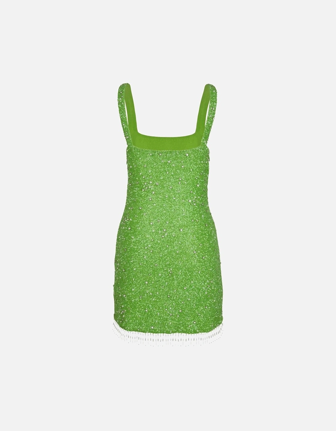 Artemis Green Beaded Tasseled Mini Dress – Daphne x Oceanus