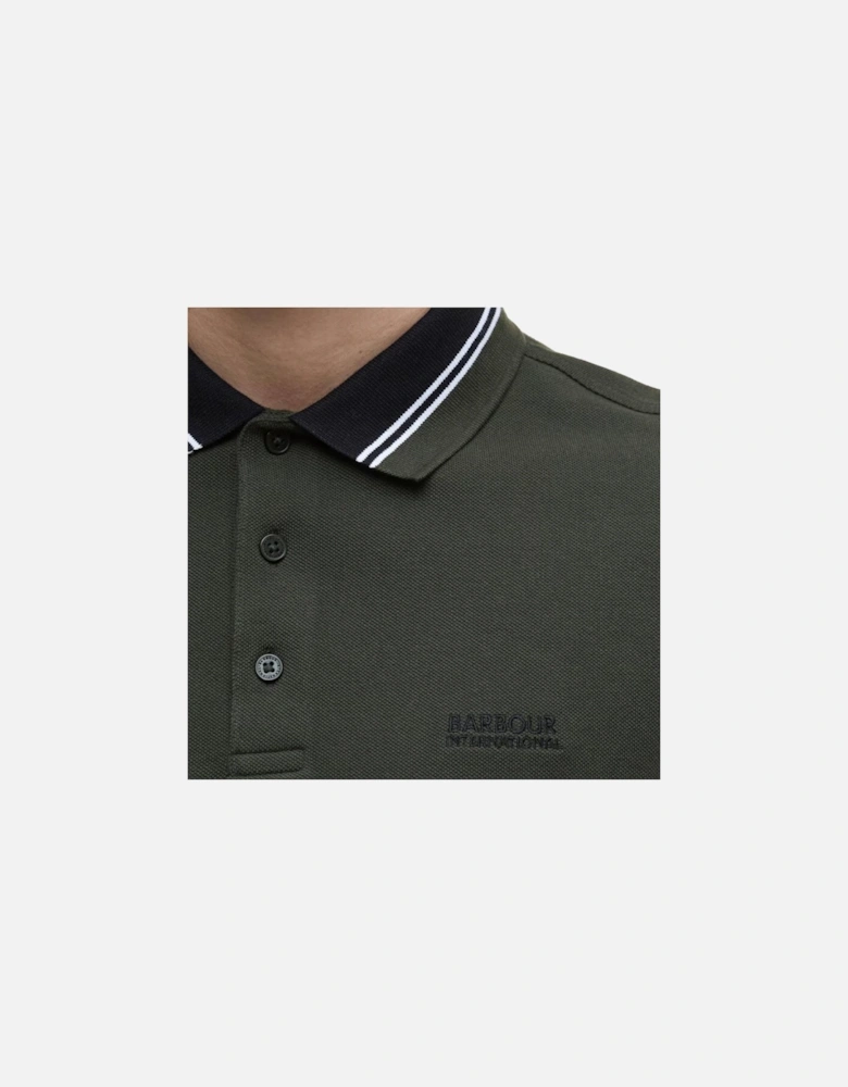 Bruce Tipped Polo Shirt Sage