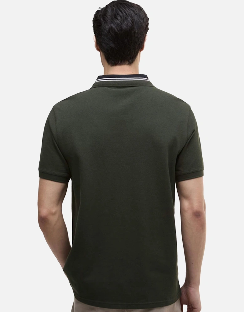 Bruce Tipped Polo Shirt Sage