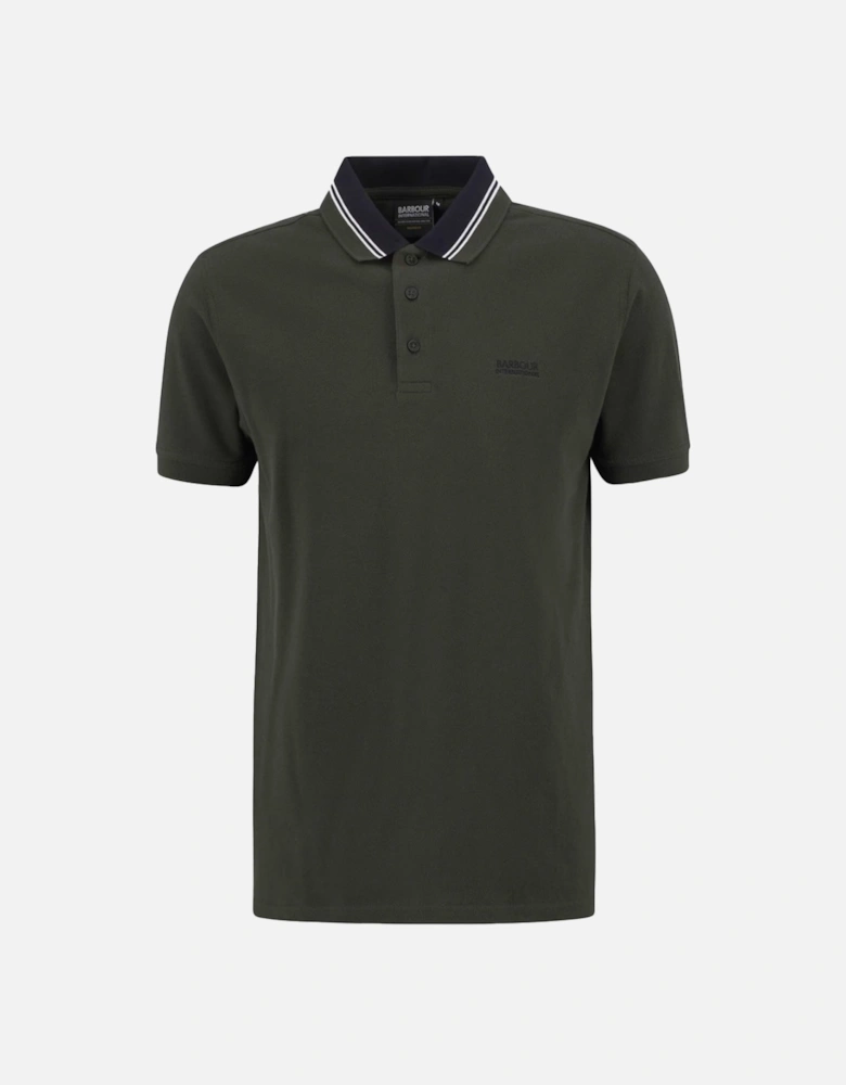 Bruce Tipped Polo Shirt Sage