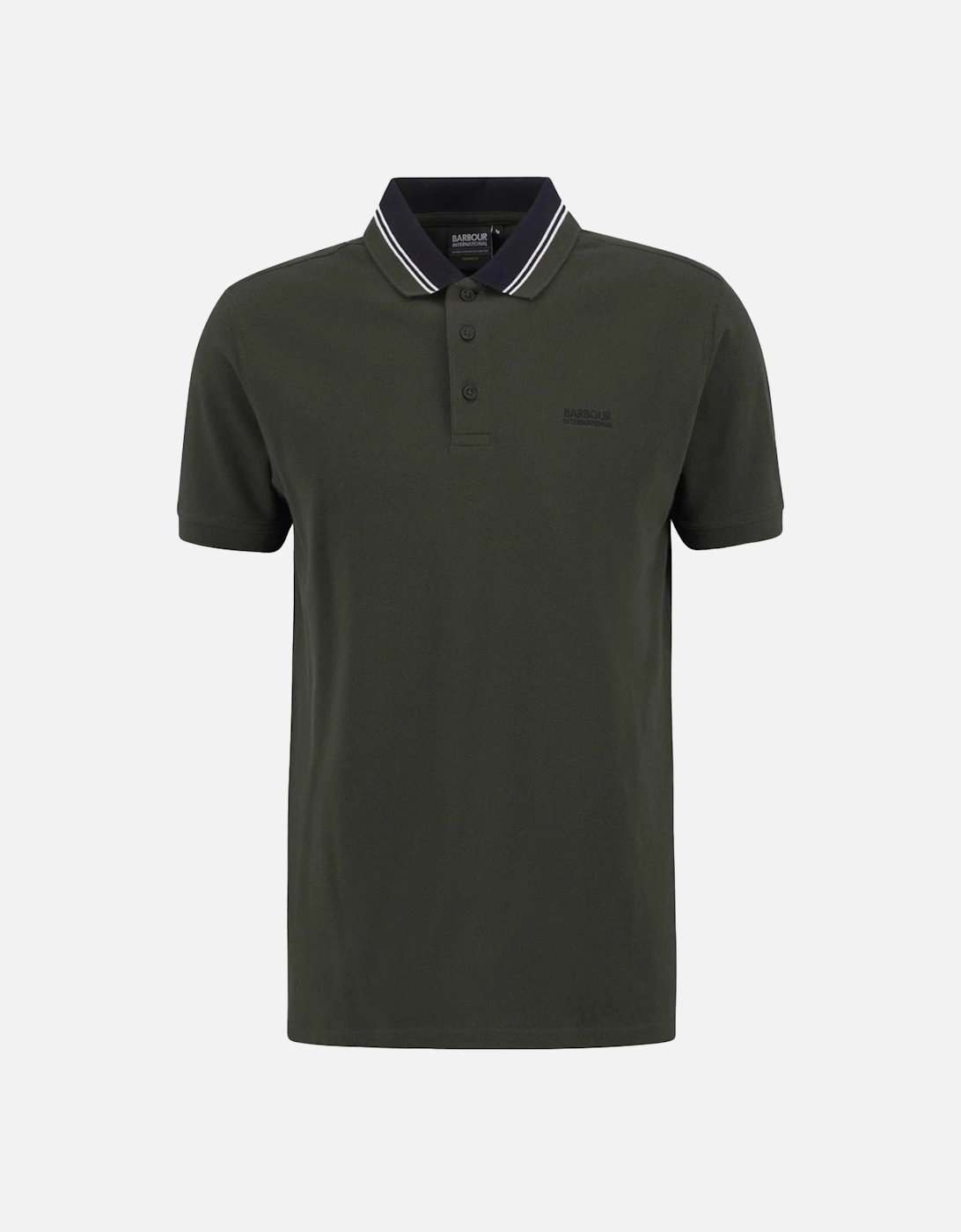 Bruce Tipped Polo Shirt Sage, 5 of 4