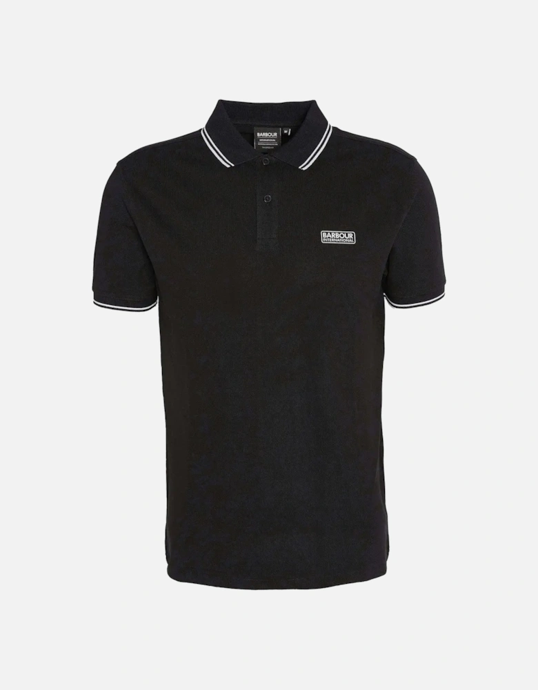 Evan Tipped Polo Shirt Black