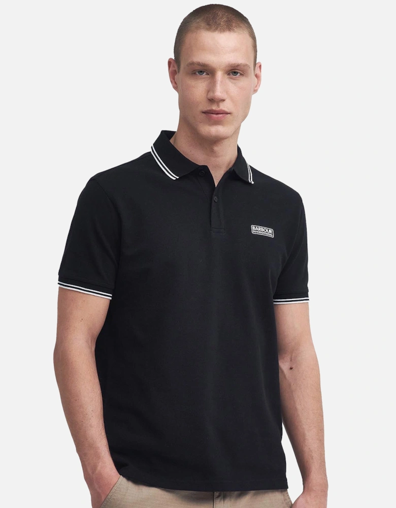 Evan Tipped Polo Shirt Black