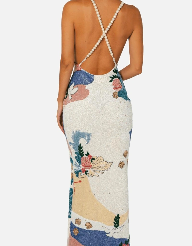 Calypso Soft Multi Sea Shell Halterneck Dress – Daphne x Oceanus
