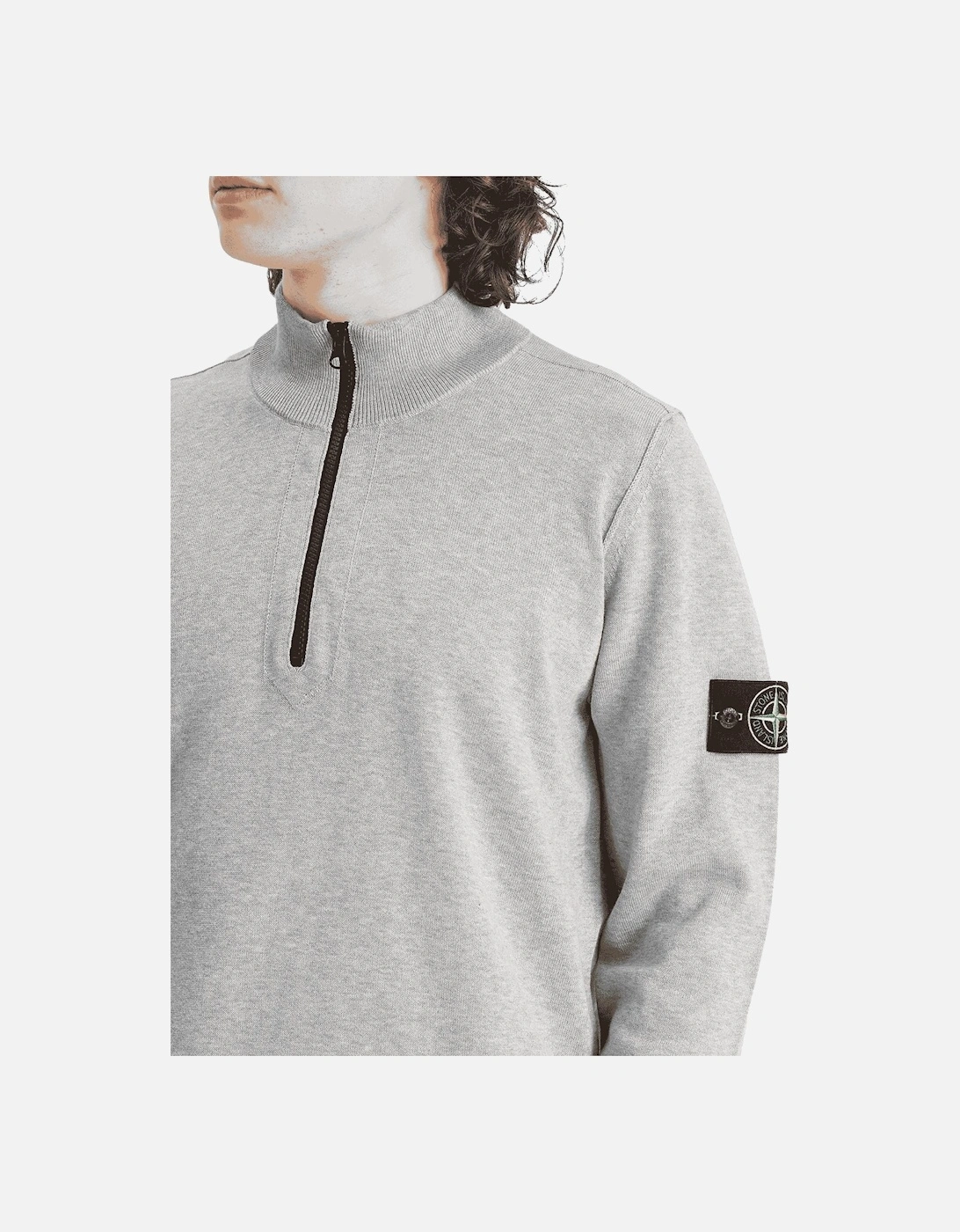 Knit Half Zip Fleece - Grey