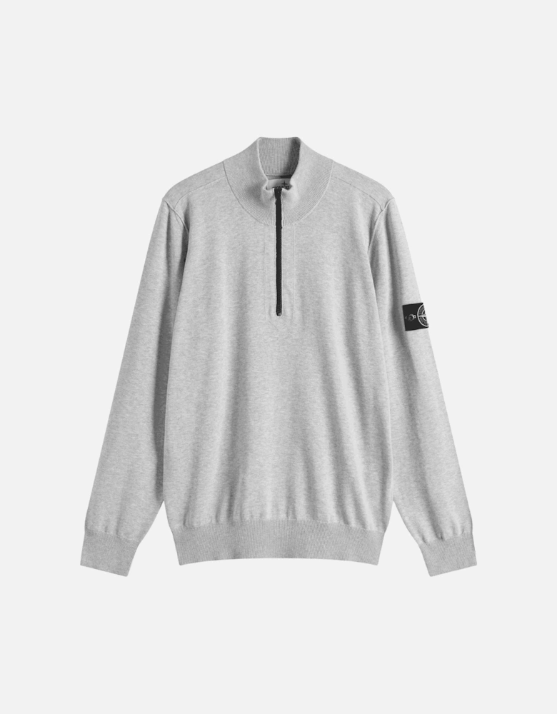 Knit Half Zip Fleece - Grey