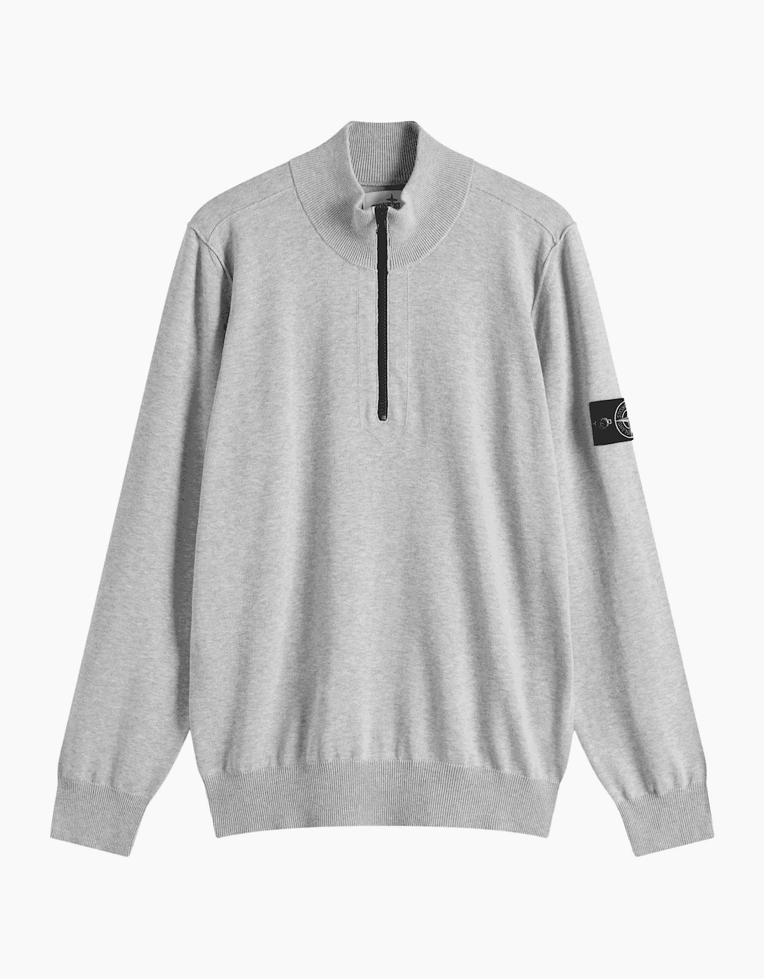 Men's Stone Island Knit Half Zip Fleece - Grey - Size: M