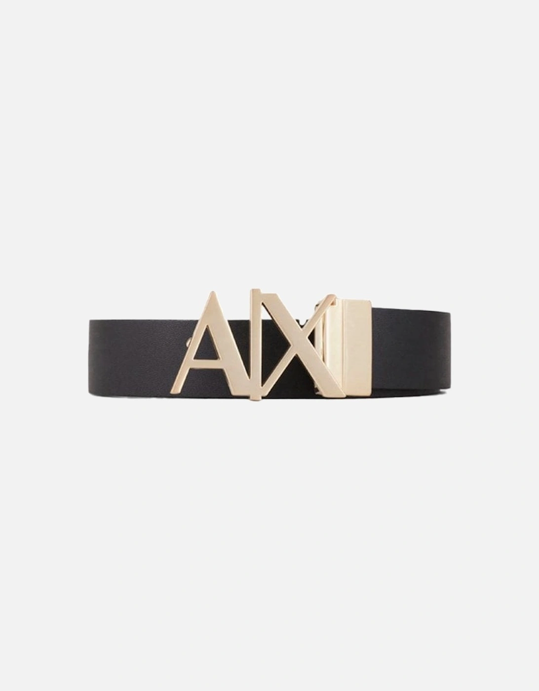 Double Sided Leather Plate Belt Black/navy, 3 of 2
