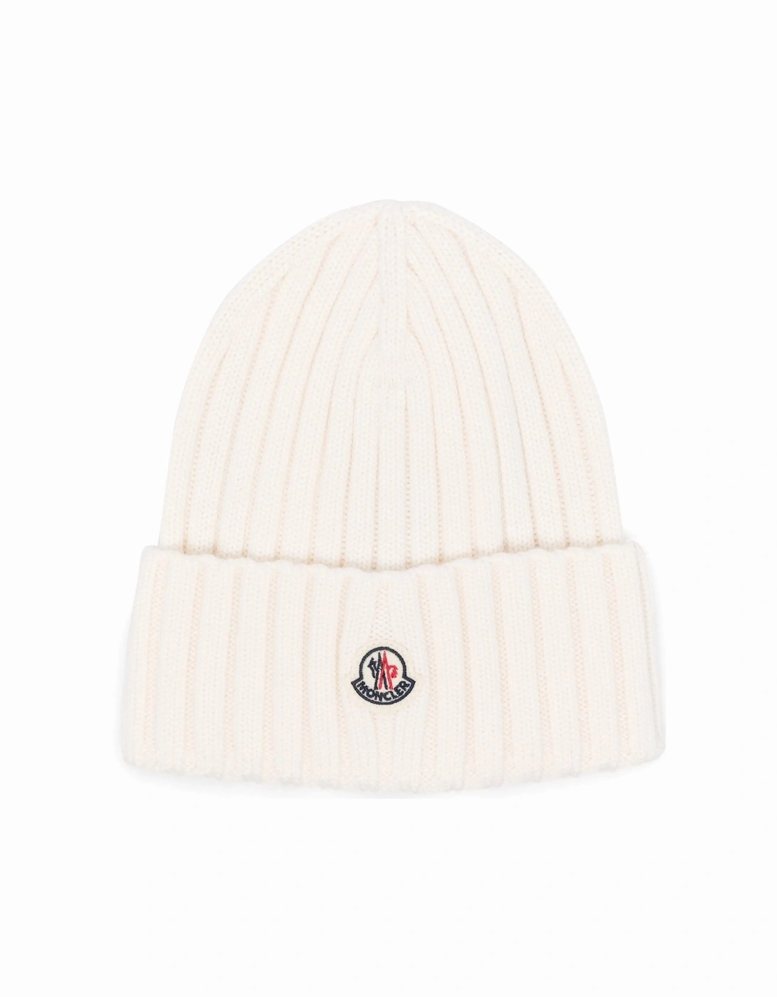 Moncler Women's Womens Archive Logo Beanie Hat - White - Size: OS