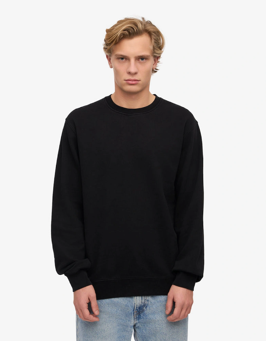 Colorful Standard Mens Classic Organic Crew Neck Sweatshirt - Deep Black, 2 of 1