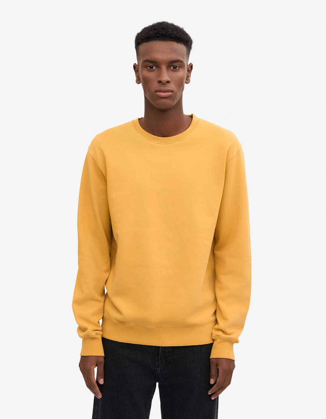 Colorful Standard Mens Classic Organic Crew Neck Sweatshirt - Burned Yellow, 2 of 1
