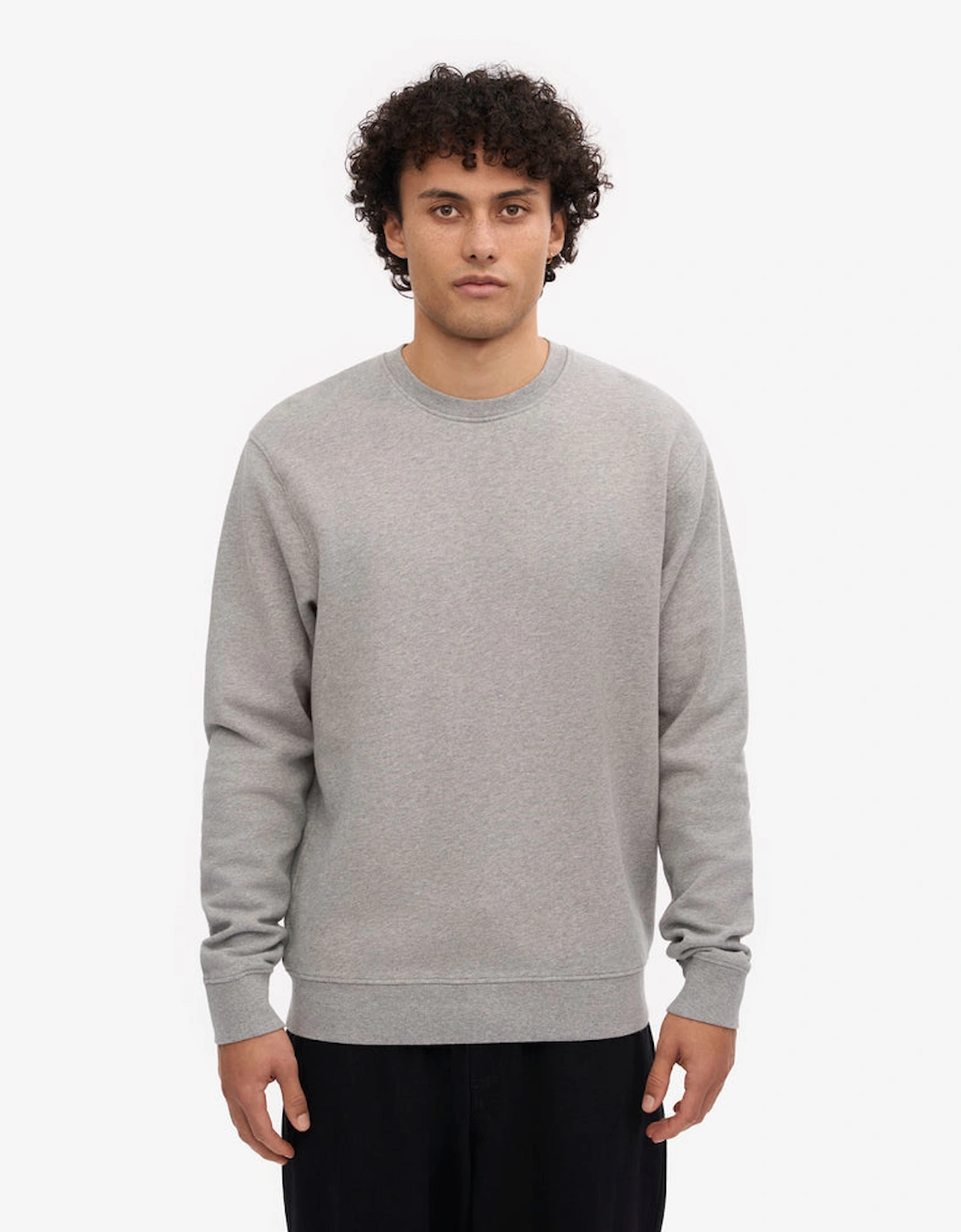 Colorful Standard Mens Classic Organic Crew Neck Sweatshirt - Heather Grey, 2 of 1