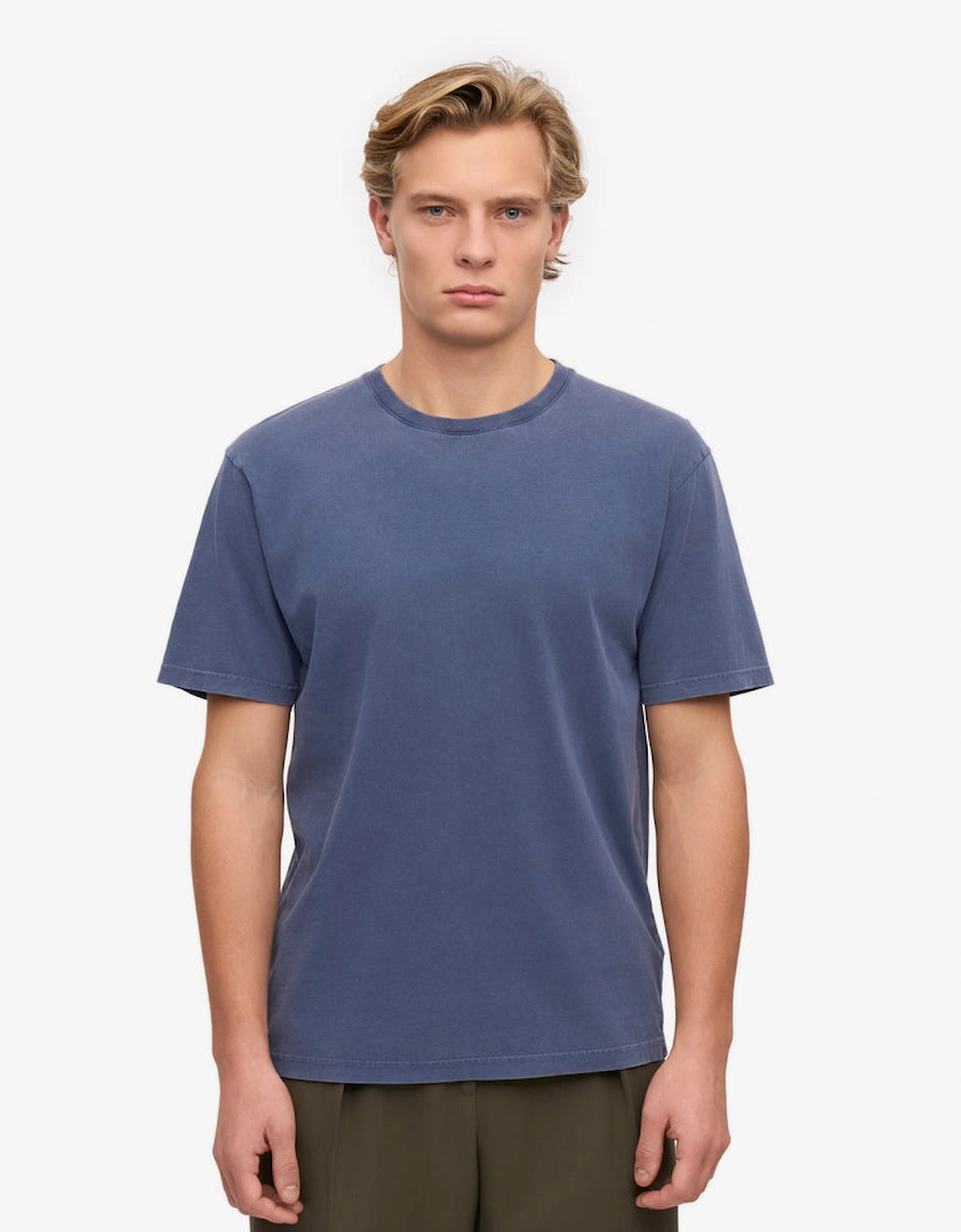 Colorful Standard Men's Blue Classic Organic T-Shirt - Neptune - Size 40