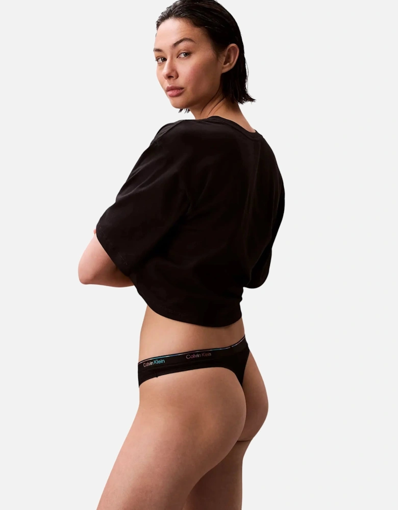 5-Pack Icon Logo Thongs, Black/White/grey with Pride Waistband