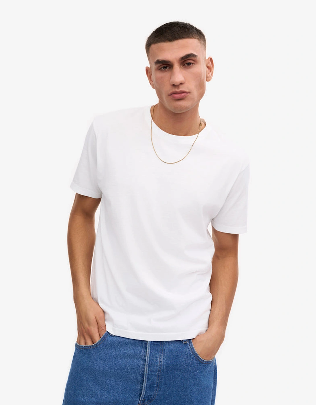 Colorful Standard Men's White Classic Organic T-Shirt - Optical - Size 42