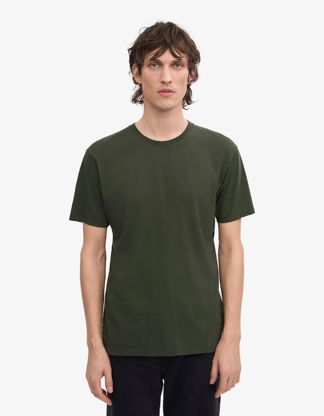 Colorful Standard Men's Green Classic Organic T-Shirt - Hunter - Size 40