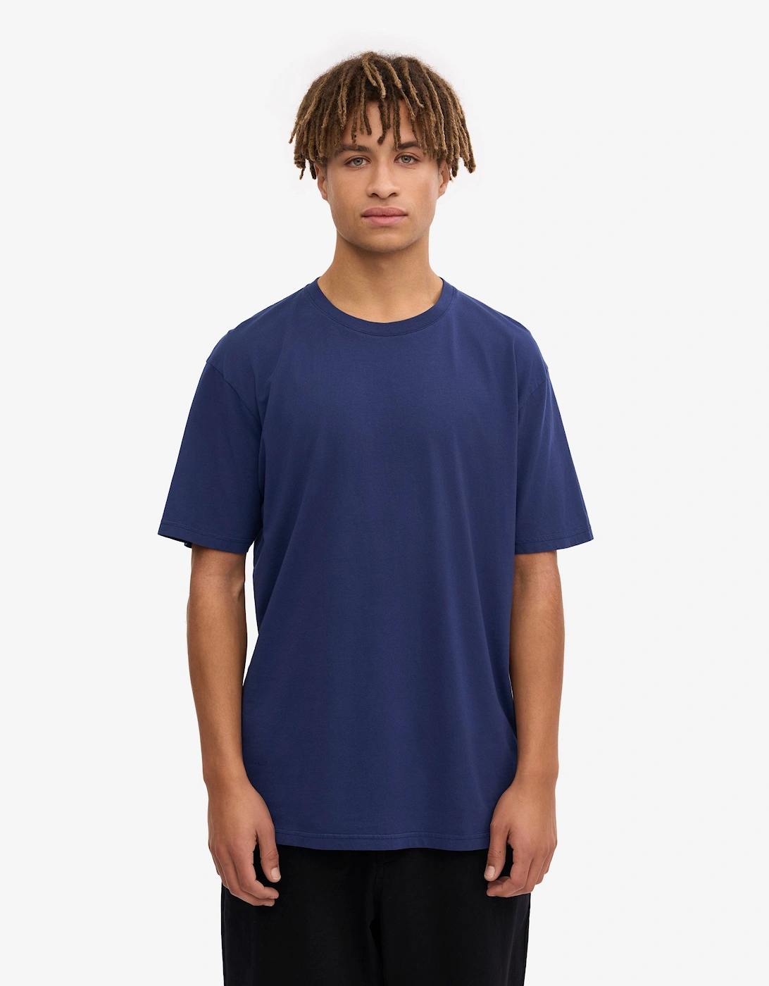 Colorful Standard Men's Navy Classic Organic T-Shirt - Marine Blue - Size 38