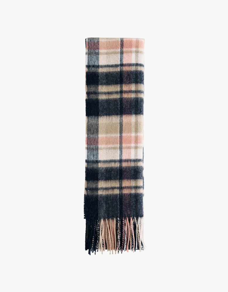 VINTAGE PLAID Scarf Womens Navy/Pink Rust