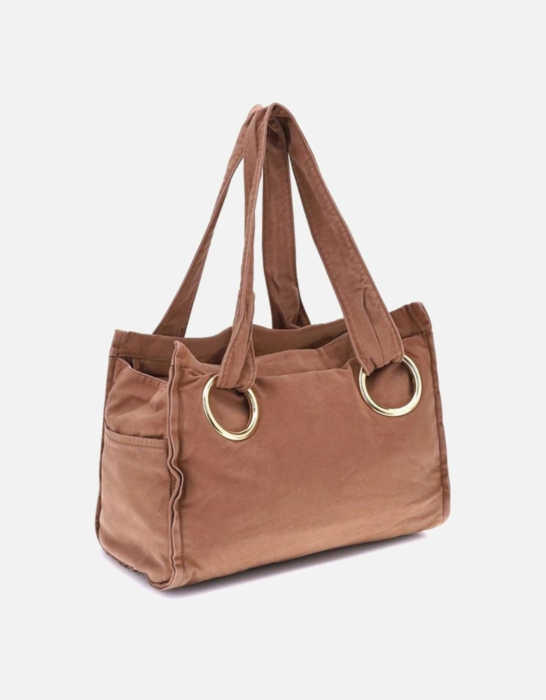 Cotton Plage Shoulder Bag with Monogram Patch Women - Multicolor