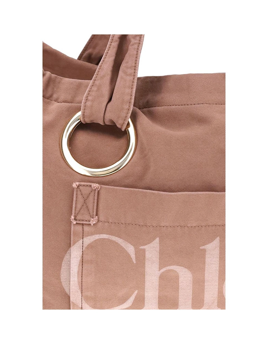 Cotton Plage Shoulder Bag with Monogram Patch Women - Multicolor