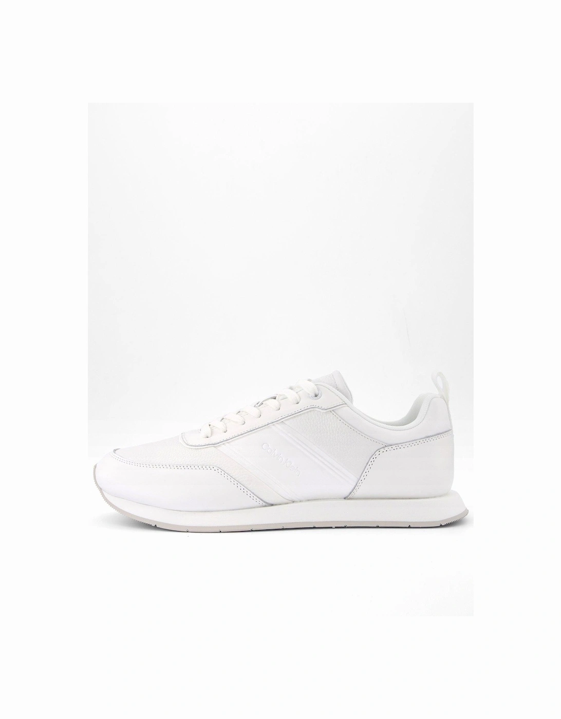 Leather Low Top Runner Trainers - White, 2 of 1