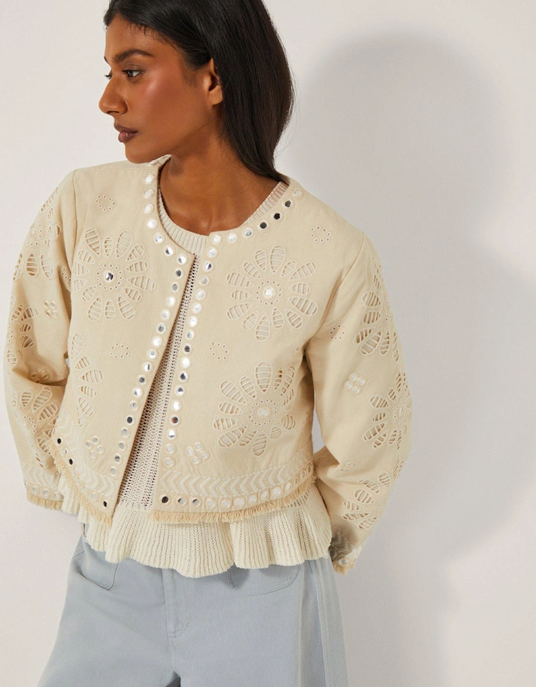 Ciara Puff Sleeve Jacket - Blue