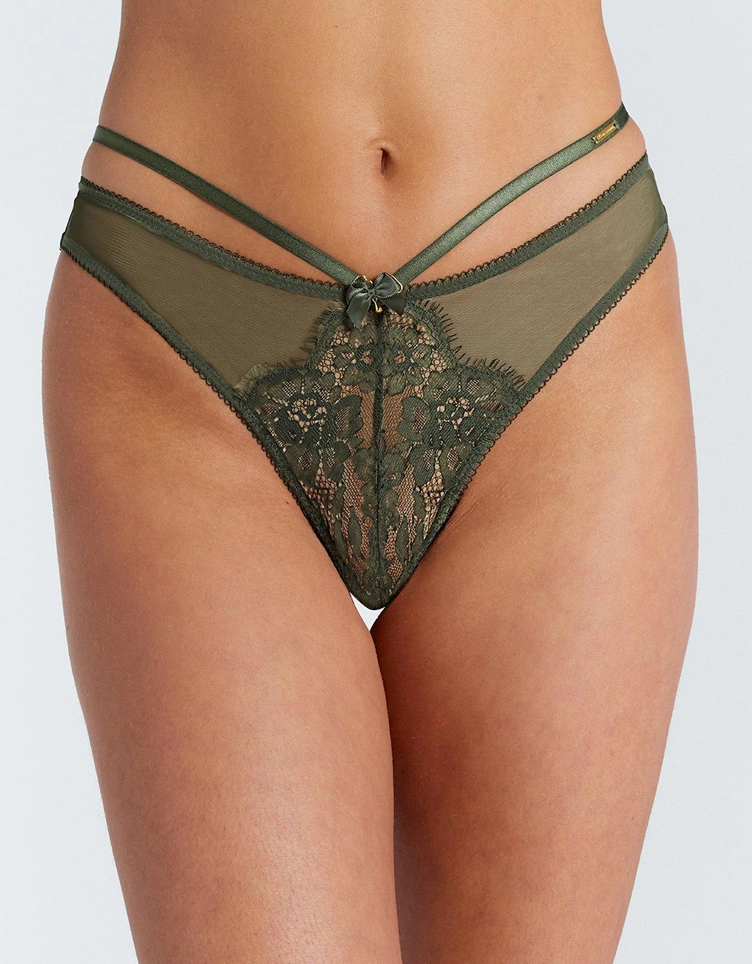 Mila Lace Bumless Brief - Khaki, 2 of 1