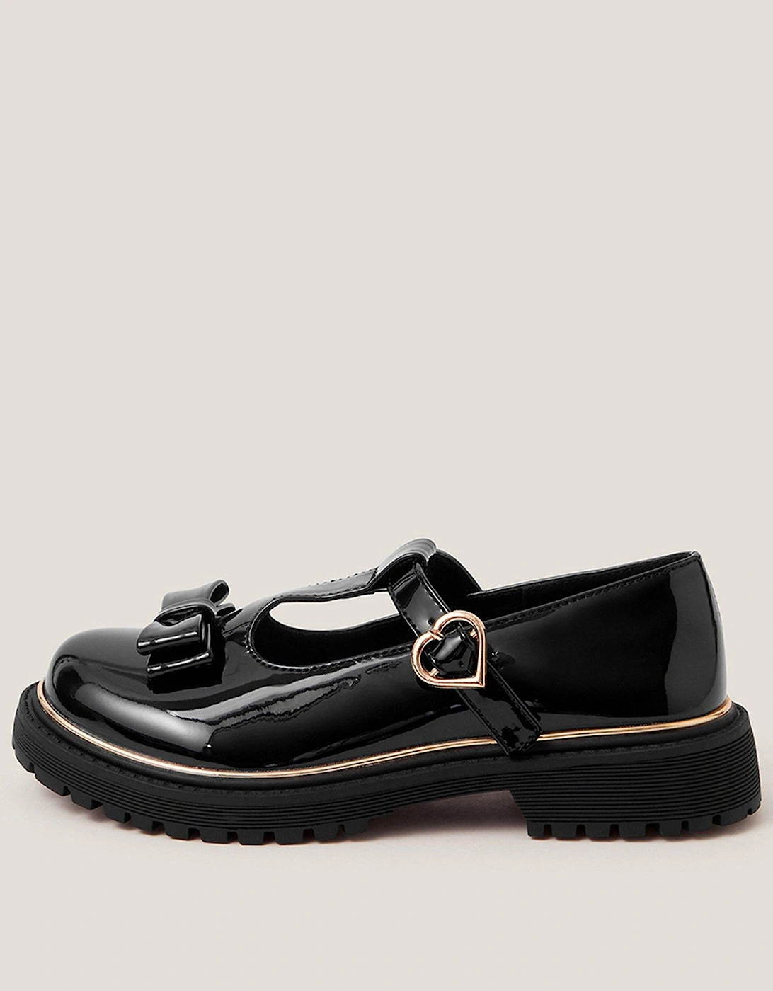 Girls Mary Jane Chunky Bow Shoes - Black, 2 of 1
