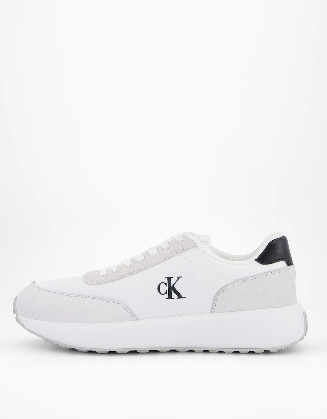 Athleisure Nylon Mix Runner Trainers - White, 2 of 1