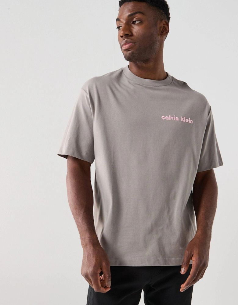 Bauhaus Embroidered Logo T-Shirt - Grey