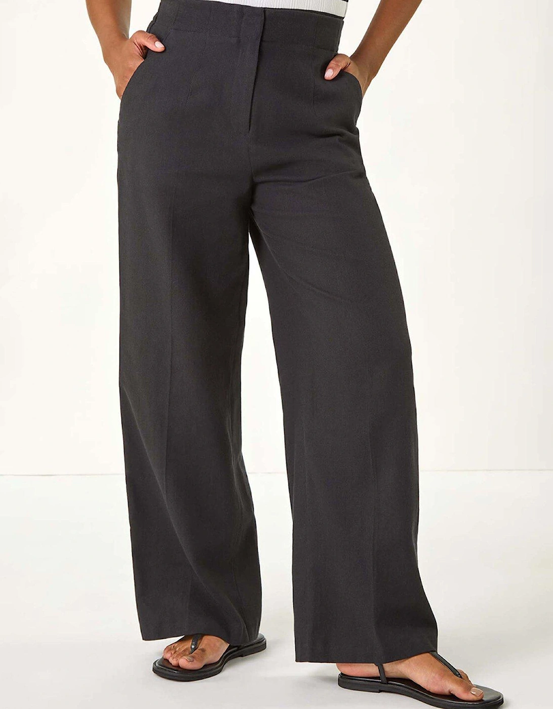 Smart Twill Wide Leg Pocket Trouser - Black, 2 of 1