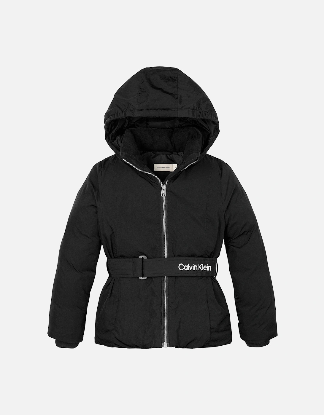 Girls Short Padded Jacket - Black, 2 of 1