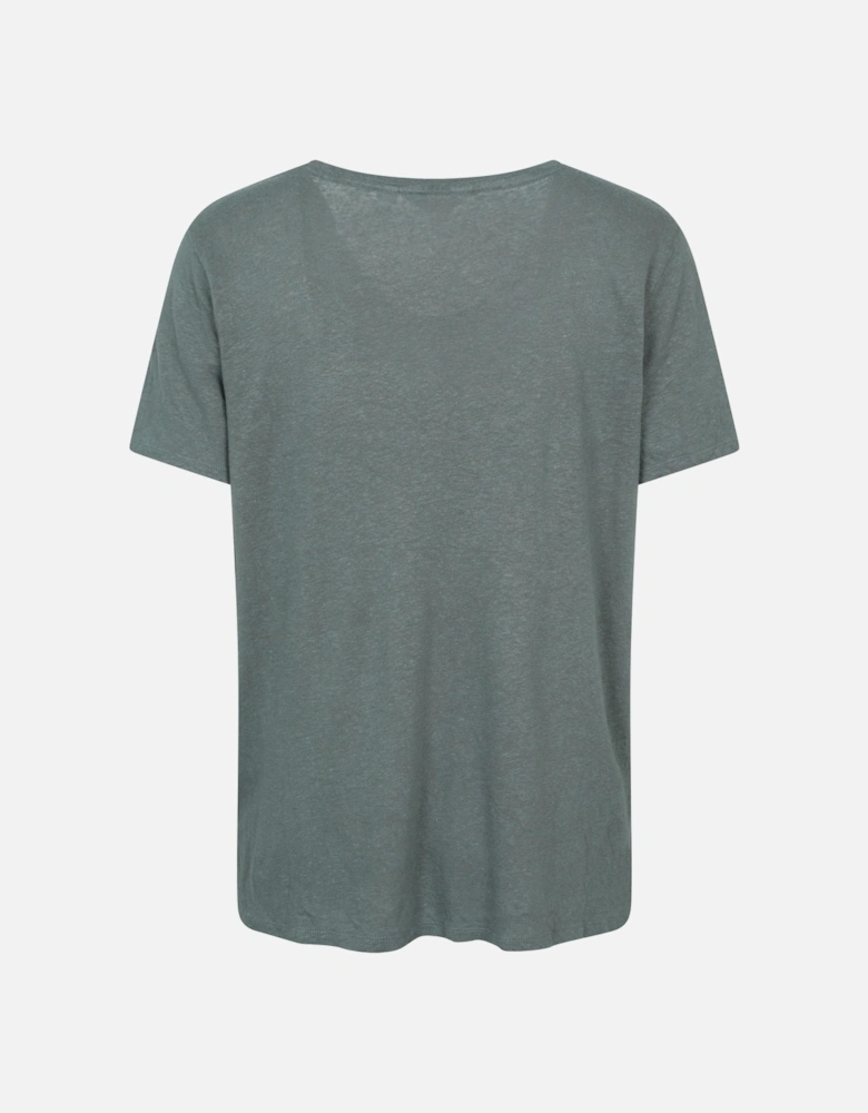 Womens/Ladies Slub Linen Blend T-Shirt
