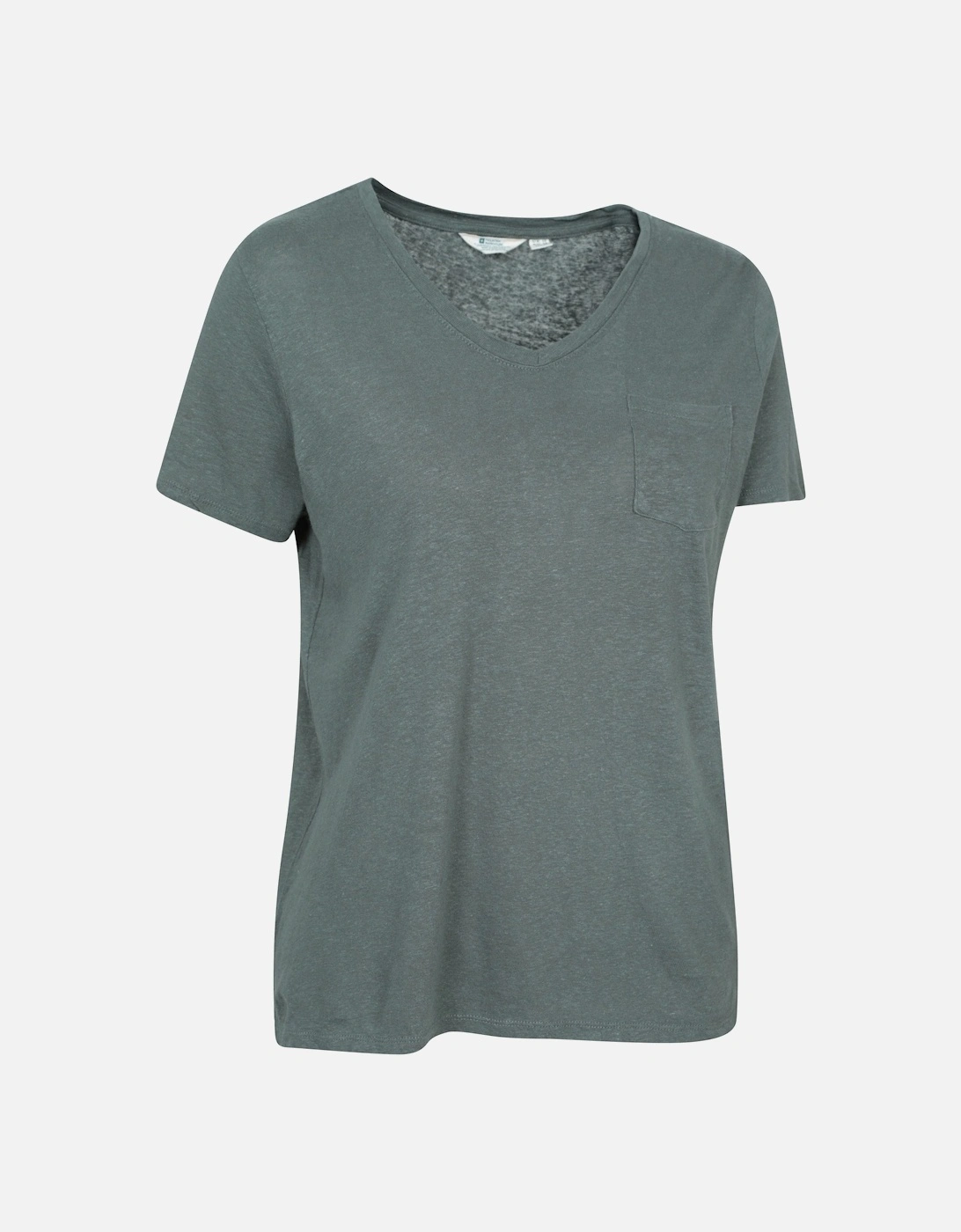 Womens/Ladies Slub Linen Blend T-Shirt