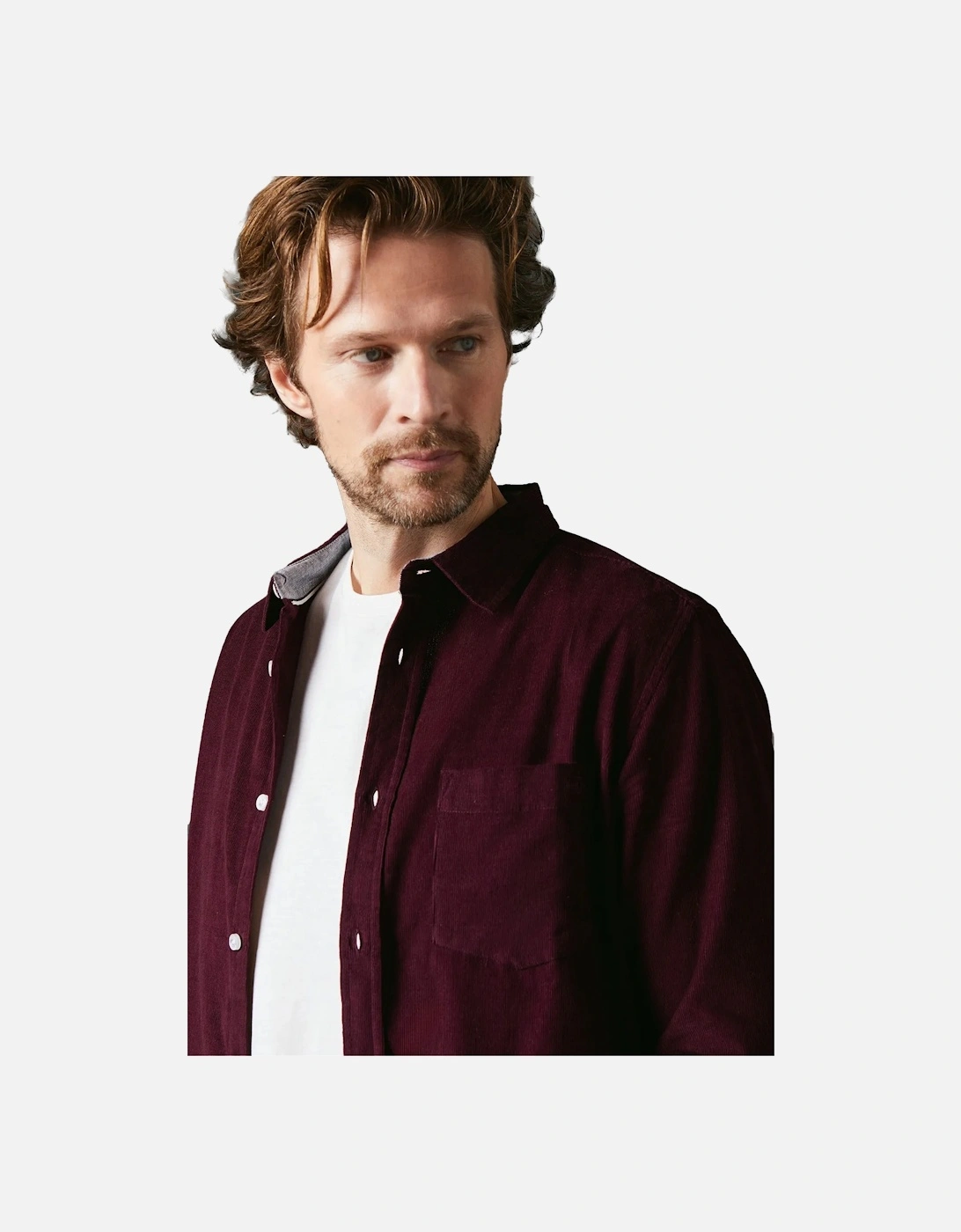Mens Corduroy Long-Sleeved Shirt