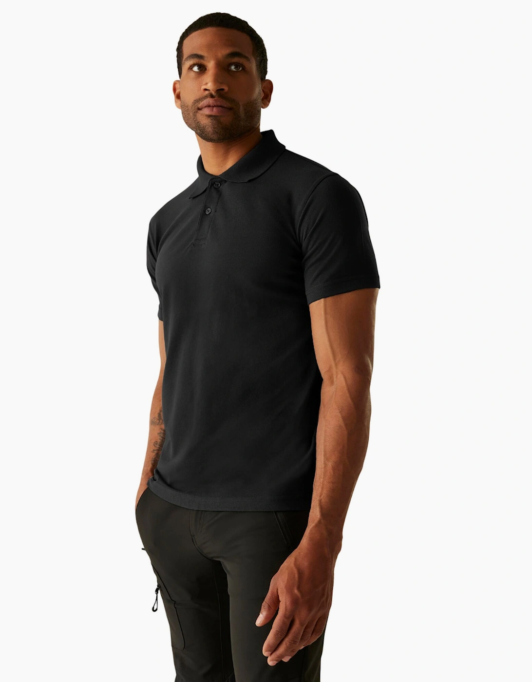 Regatta Men's Black Professional Pique Polo Shirt - Size 40