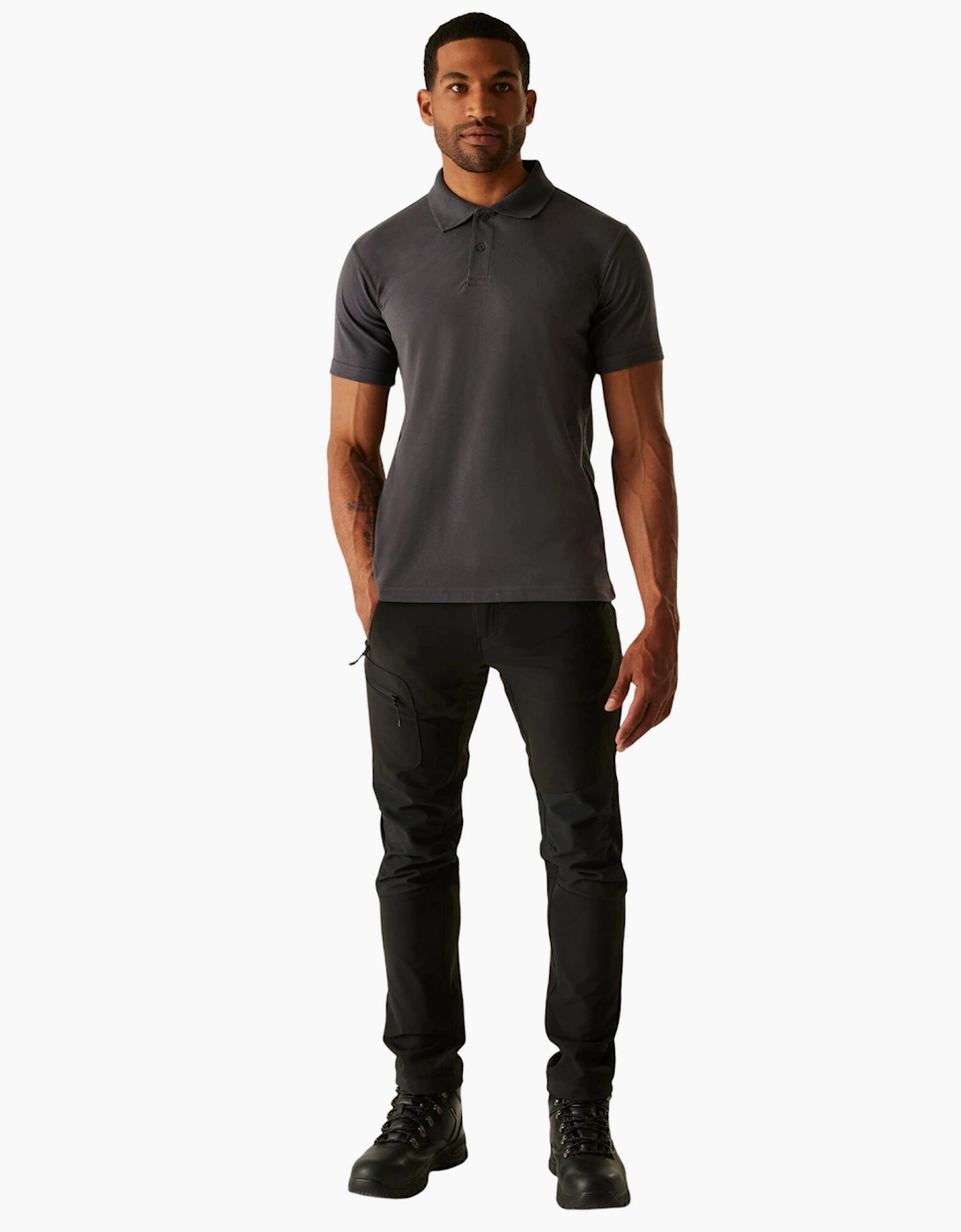 Regatta Men's Black Professional Pique Polo Shirt - Size 34