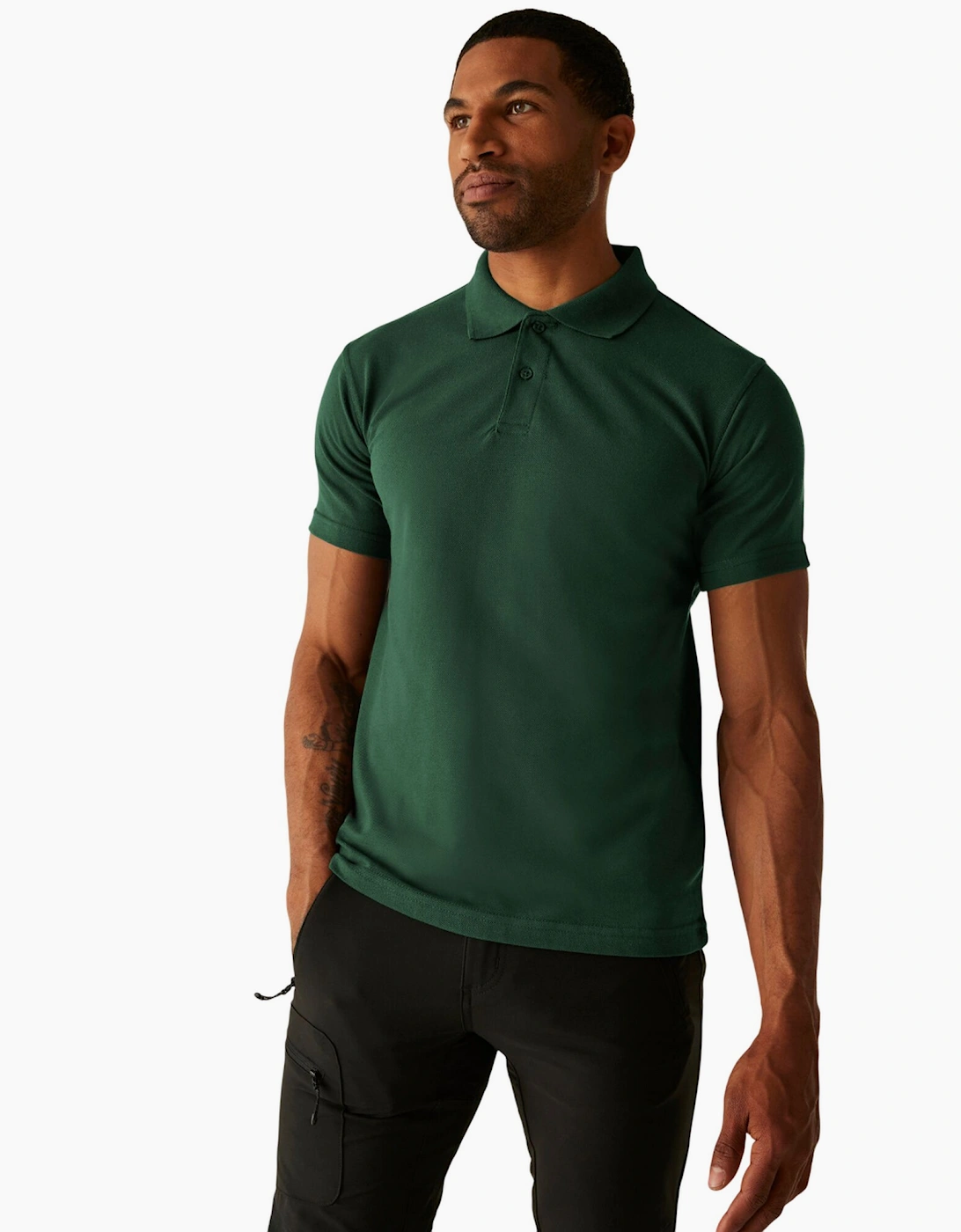 Men's Regatta Professional Mens Pique Polo Shirt - Green - Size: 32
