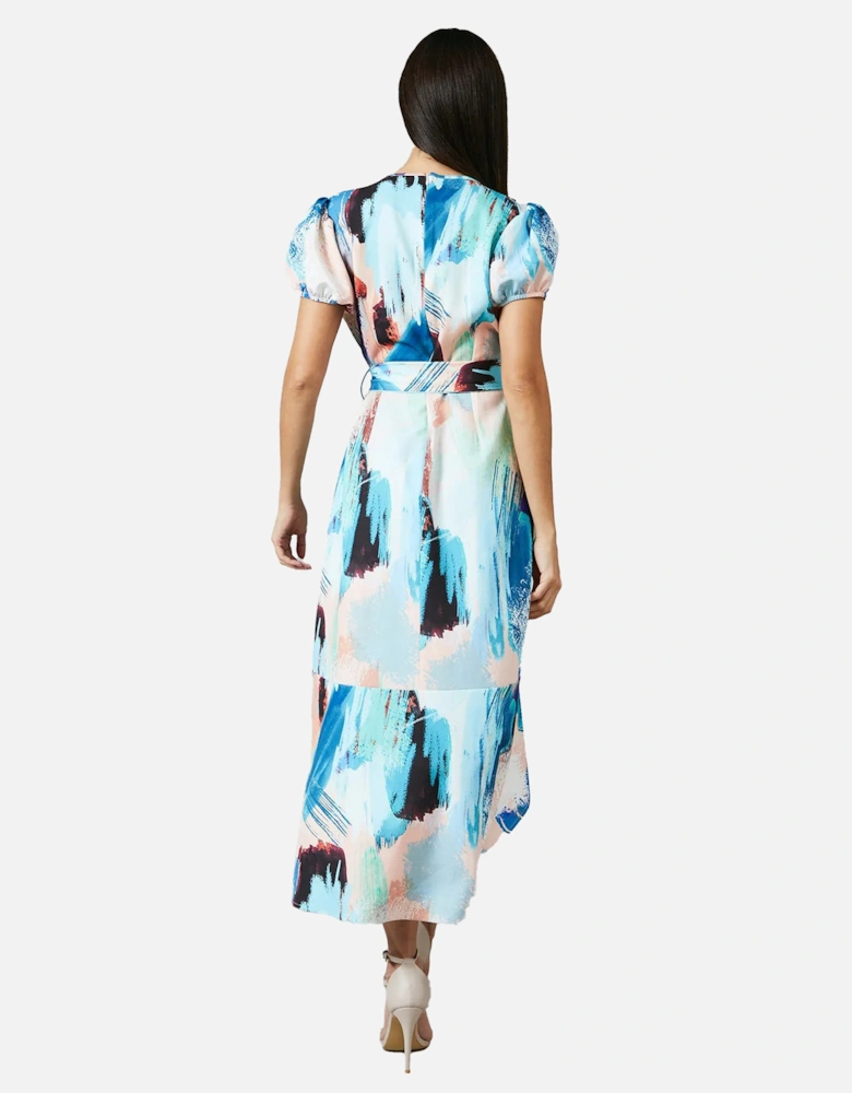 Womens/Ladies Abstract Piped Midi Dress