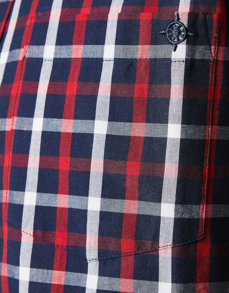 Mens Tattersall Check Long-Sleeved Shirt