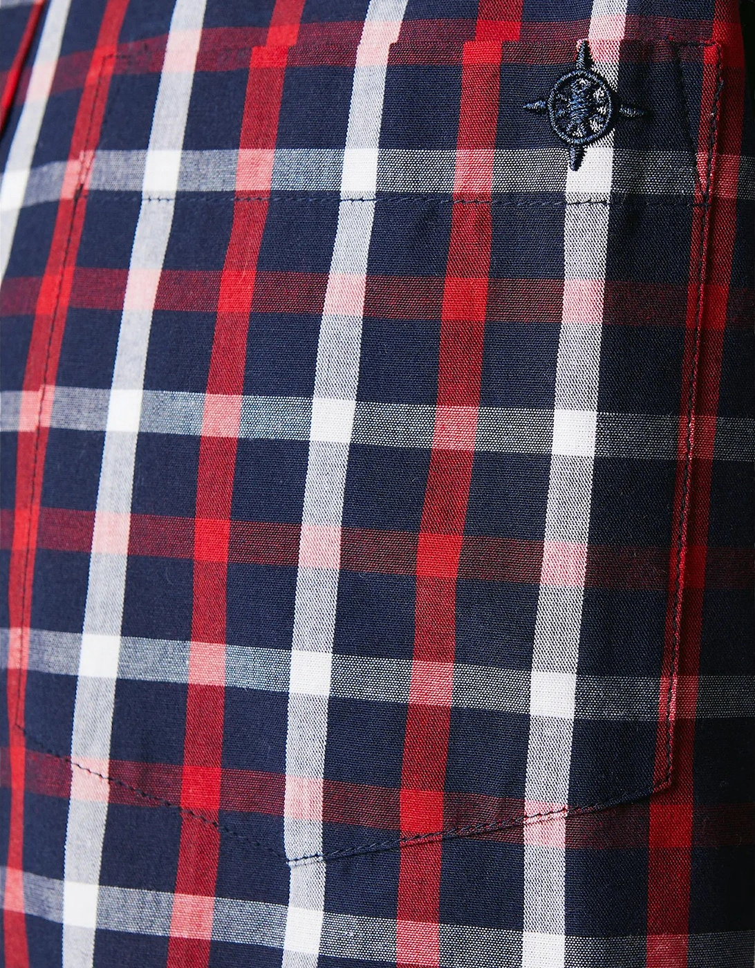 Mens Tattersall Check Long-Sleeved Shirt