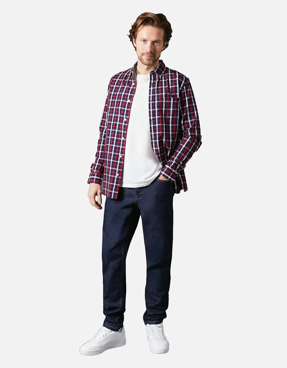 Mens Tattersall Check Long-Sleeved Shirt, 6 of 5