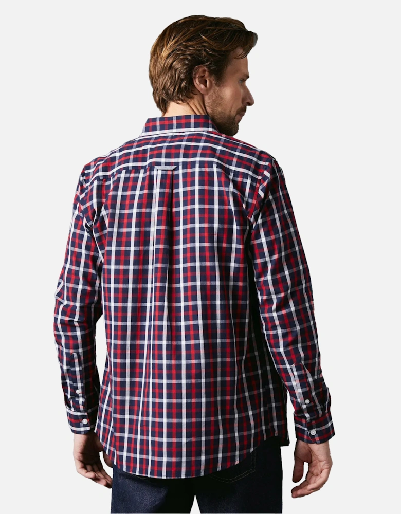 Mens Tattersall Check Long-Sleeved Shirt