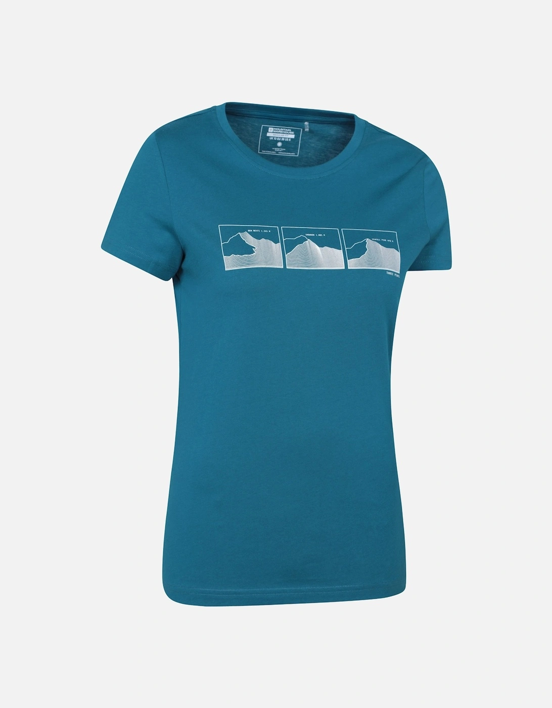 Womens/Ladies Three Peaks Short-Sleeved T-Shirt, 4 of 3