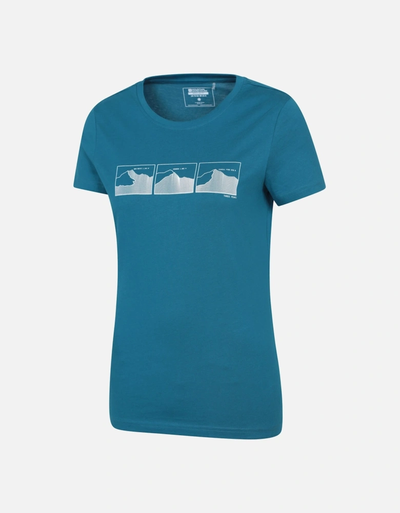 Womens/Ladies Three Peaks Short-Sleeved T-Shirt