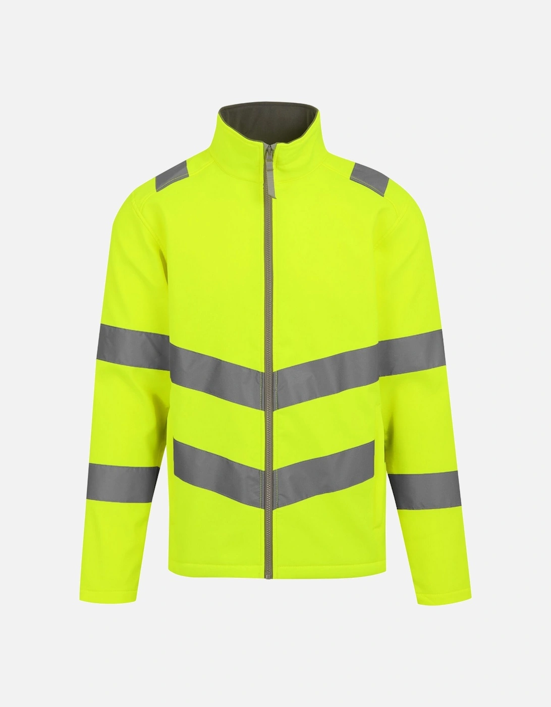 Professional Mens Pro Contract Ablaze Hi-Vis 2 Layer Soft Shell Jacket, 5 of 4