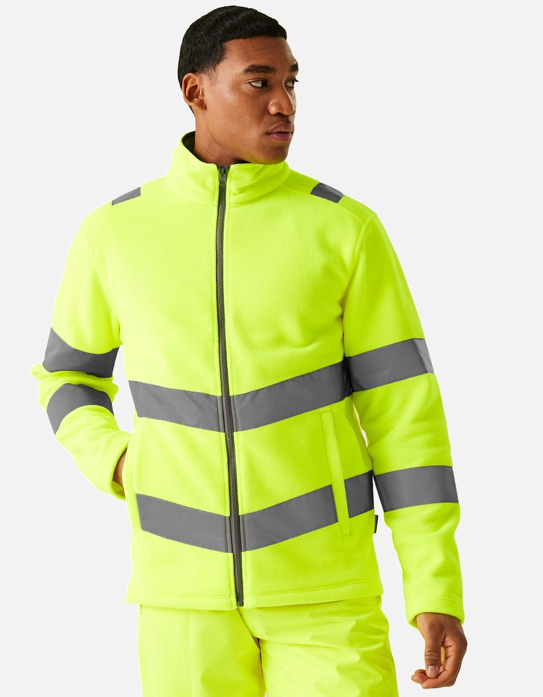 Professional Mens Pro Contract Thor Hi-Vis Fleece Jacket