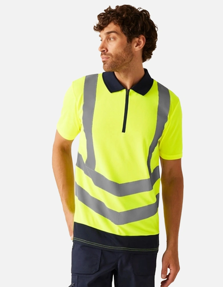 Professional Mens Hi-Vis Reflective Polo Shirt